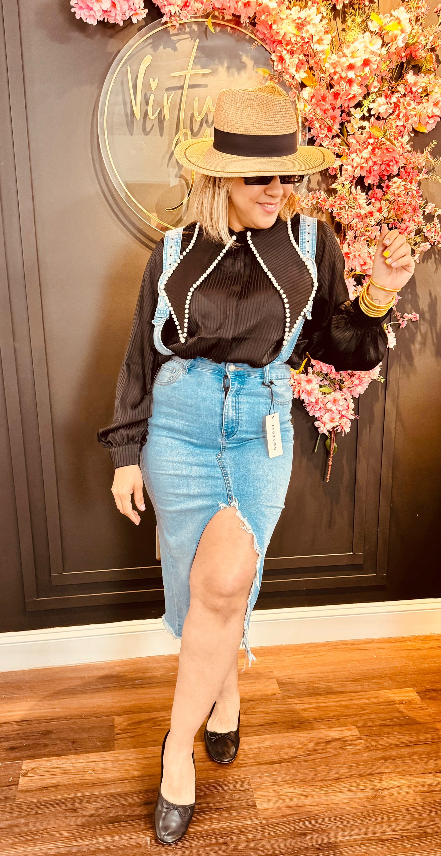 Black pearl blouse