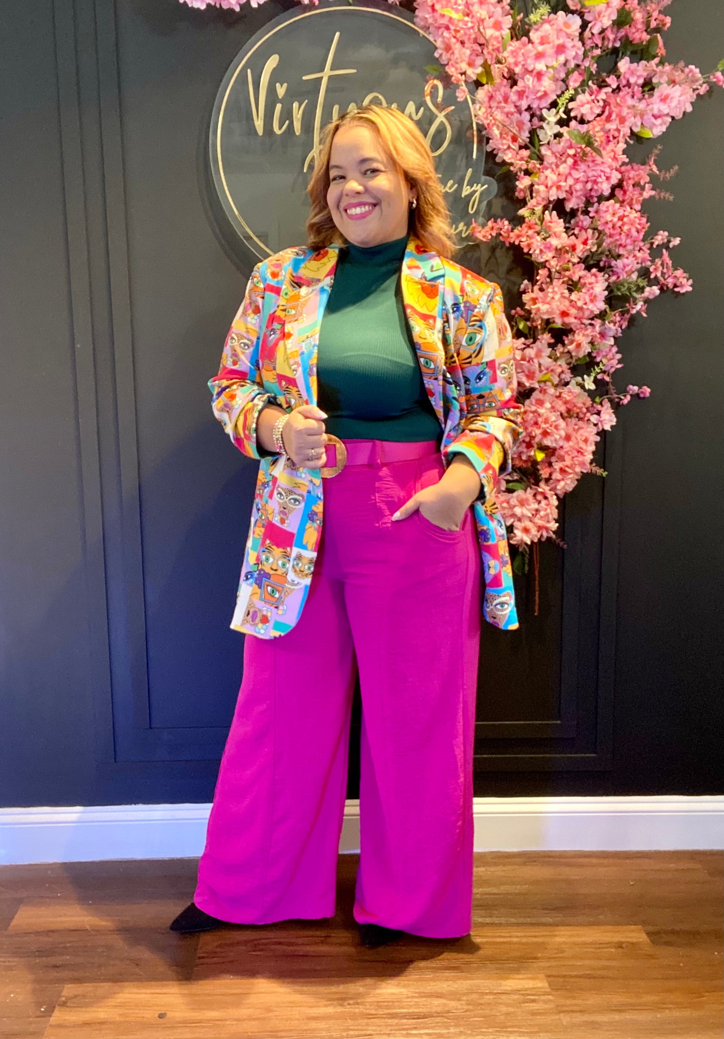 Color ful cheta blazer