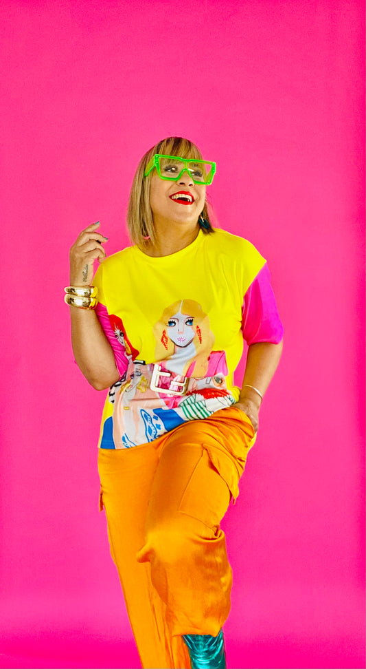 Rhinestones holística t-shirt