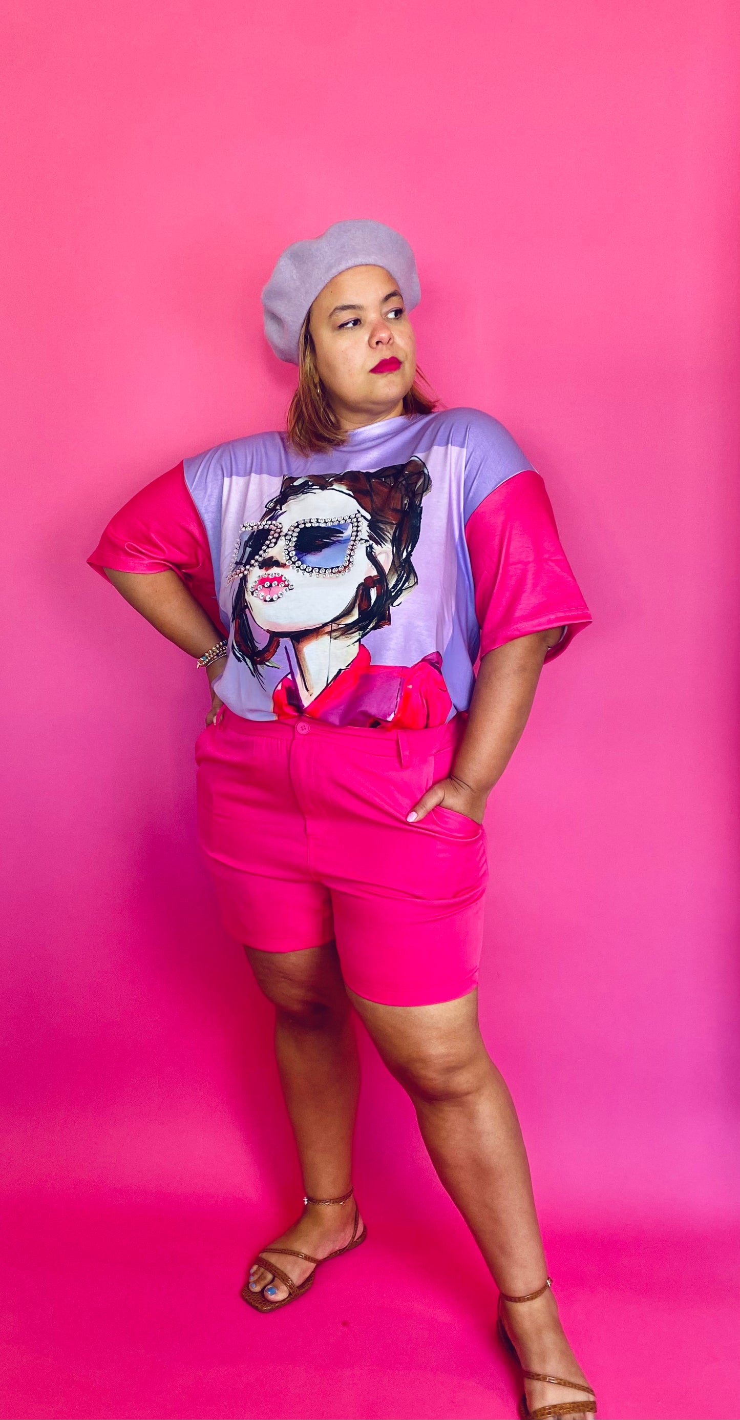 Rhinestones holística t-shirt