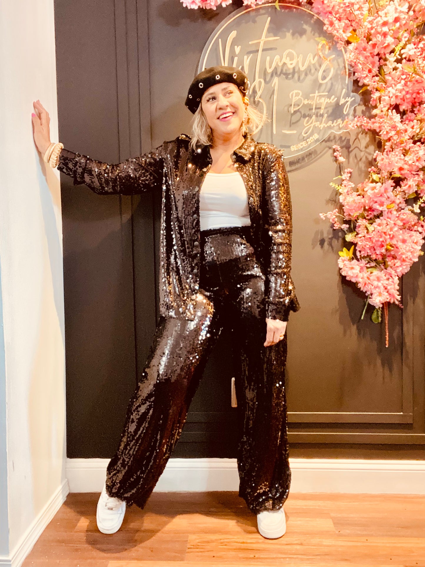 Black Julia sequins Pants