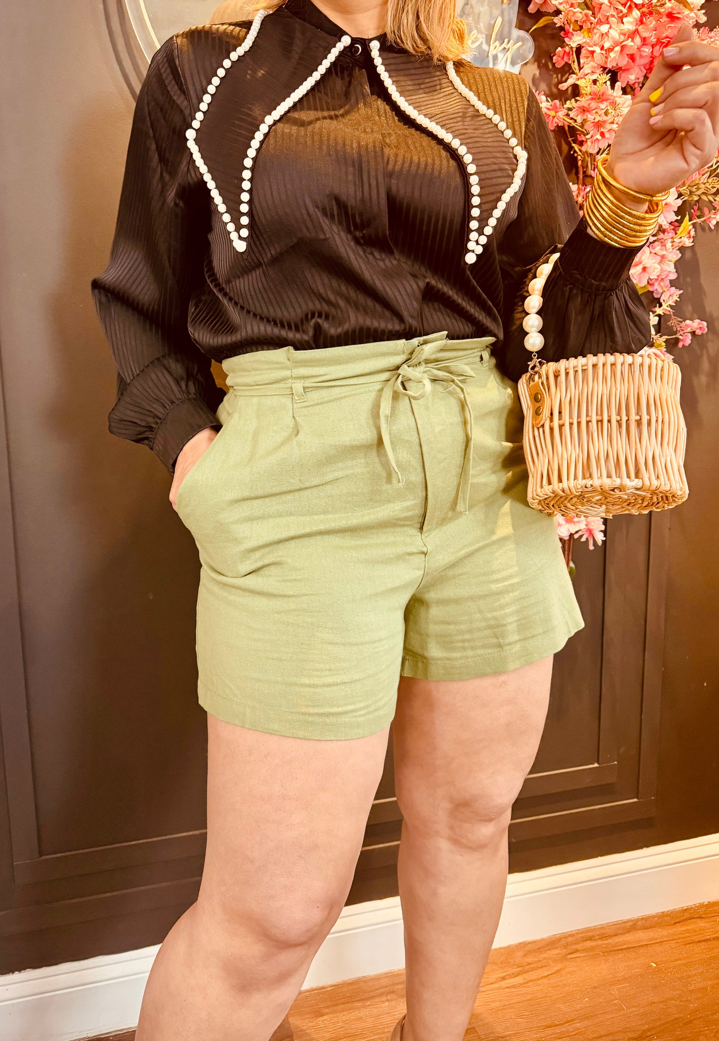 Black pearl blouse