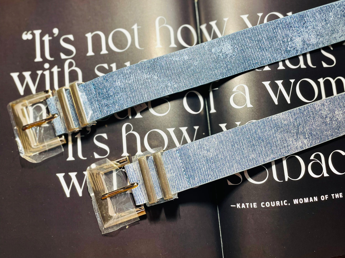 Denim belt set