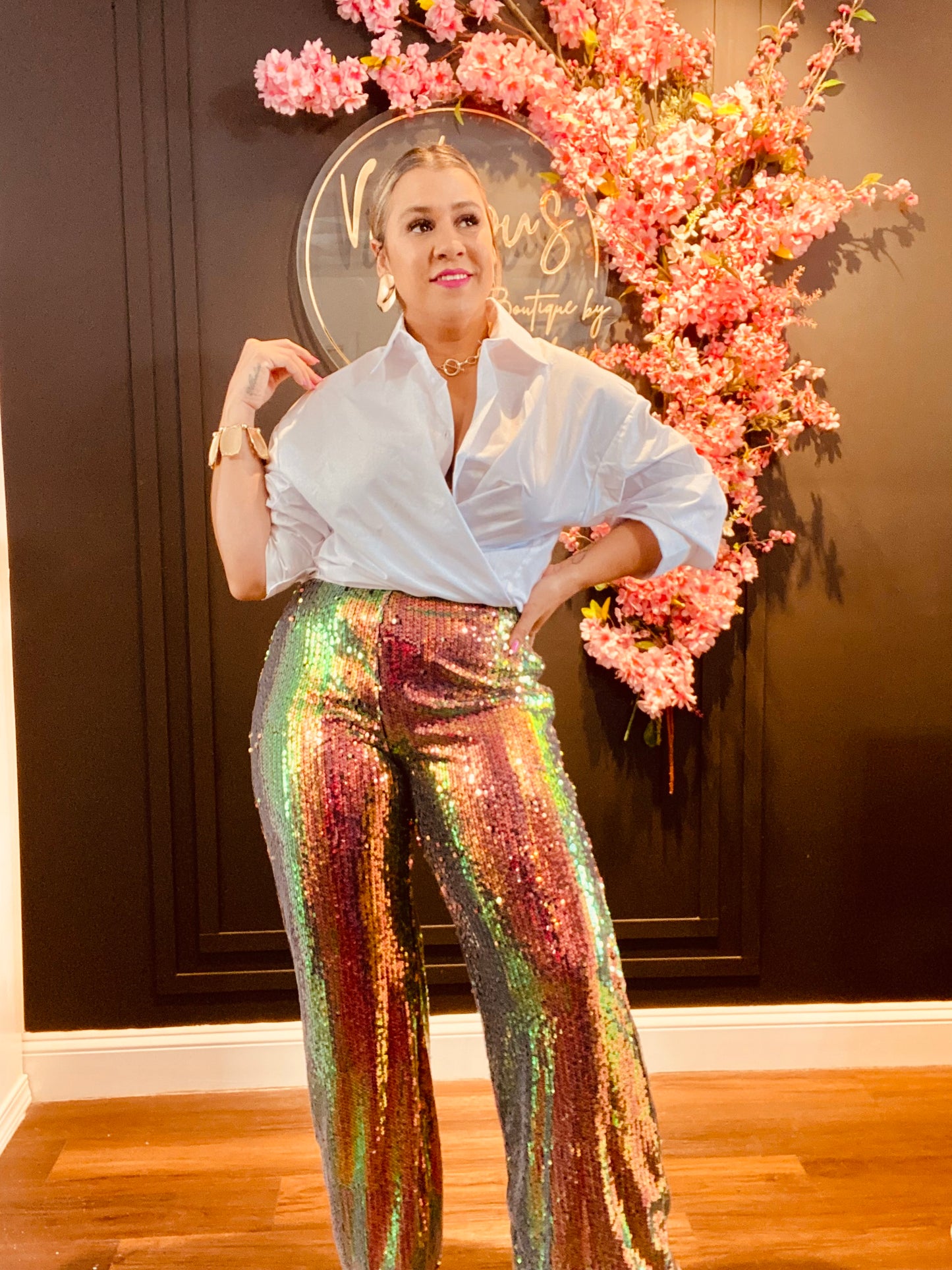 Julia’s sequin pants