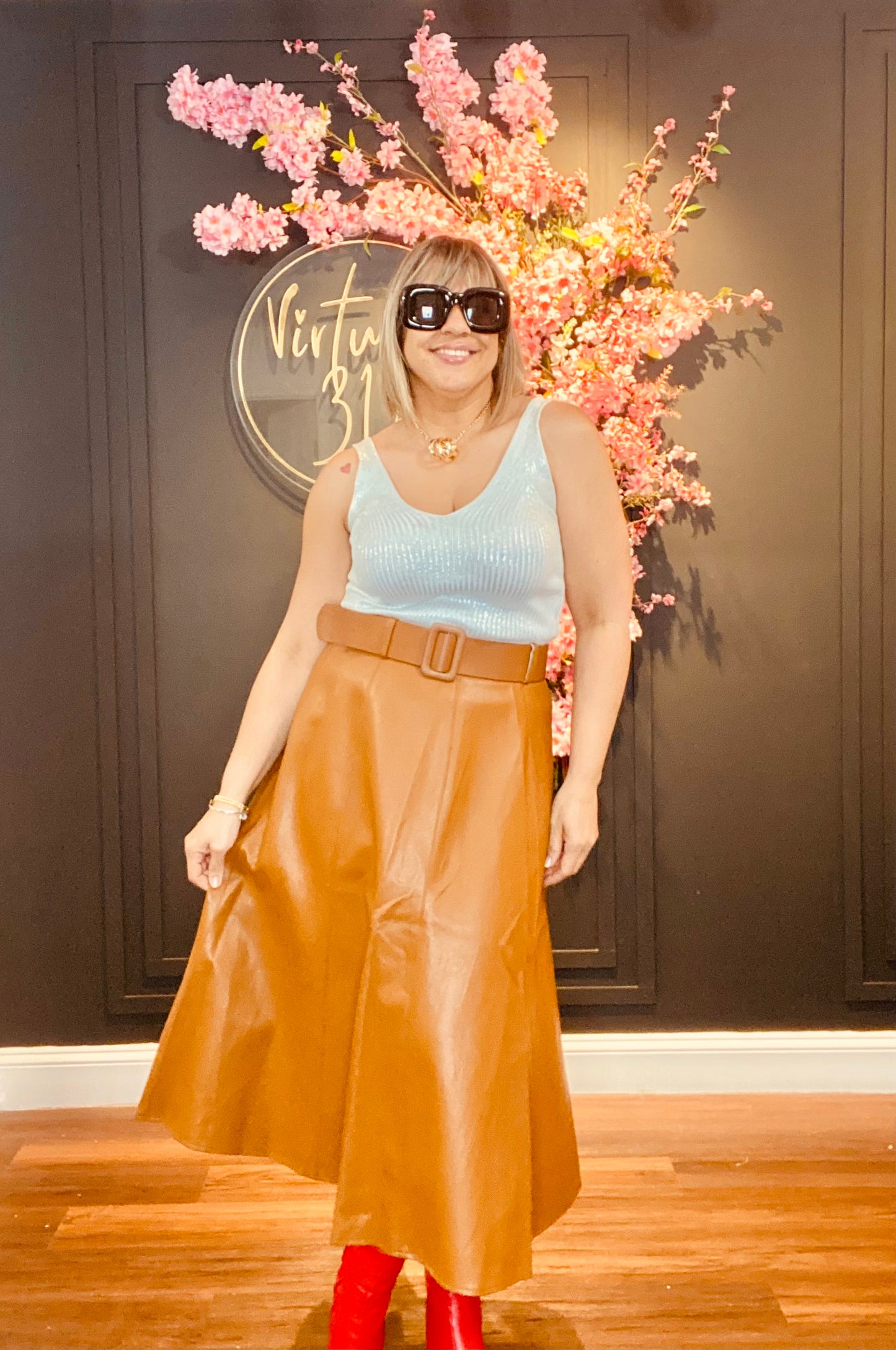 Ito leather skirt