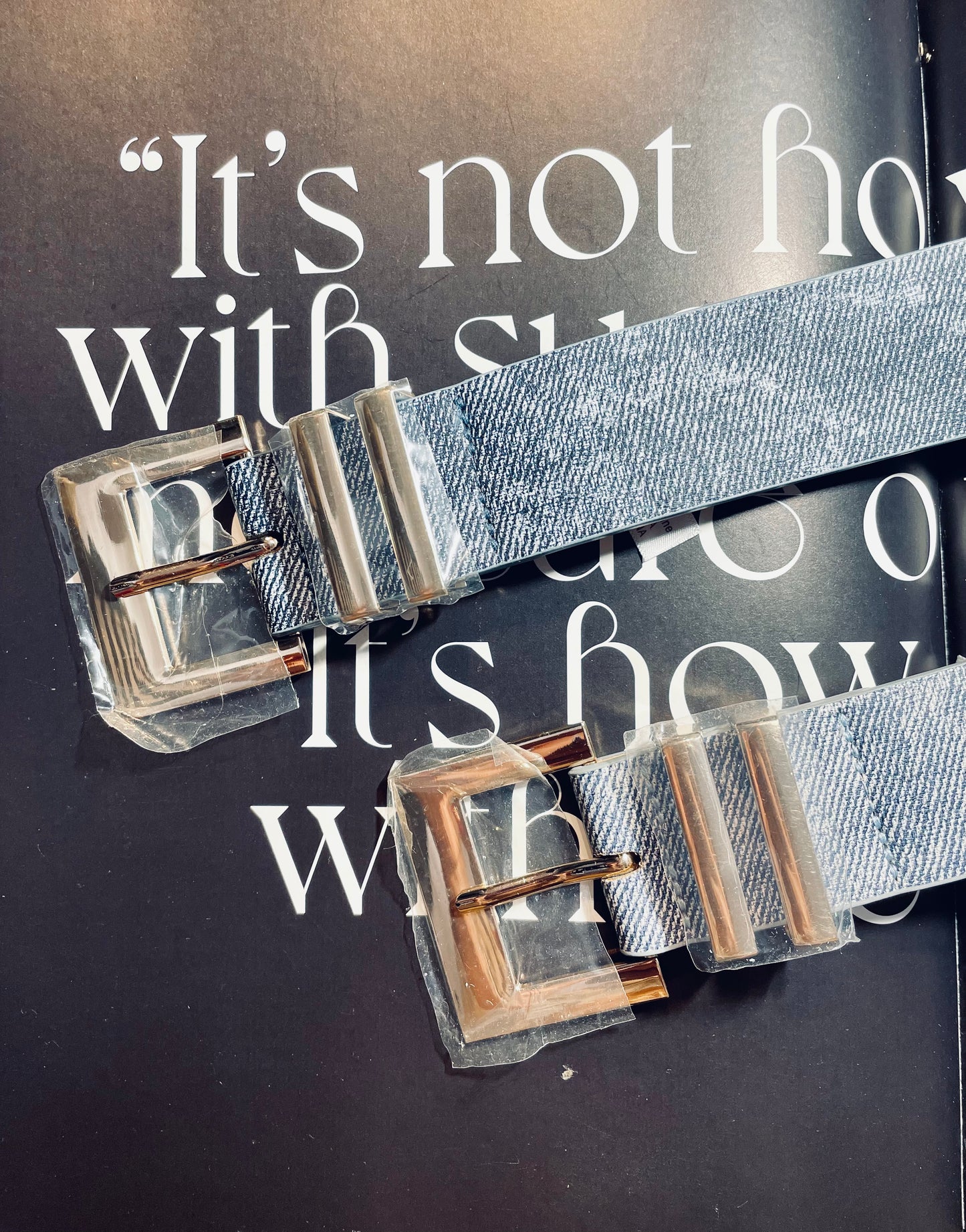 Denim belt set