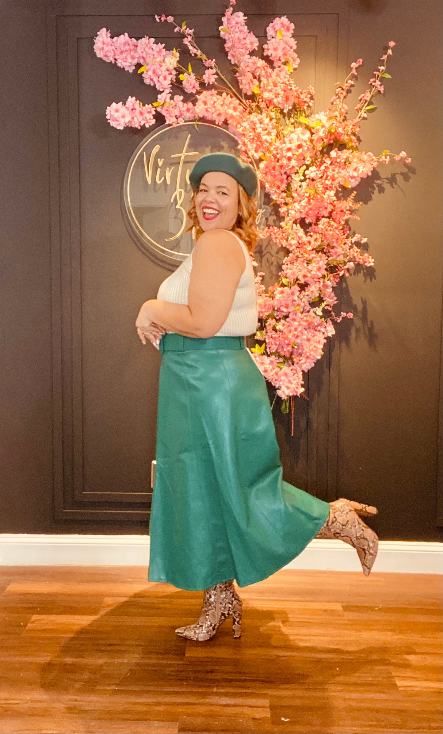 Ito leather skirt
