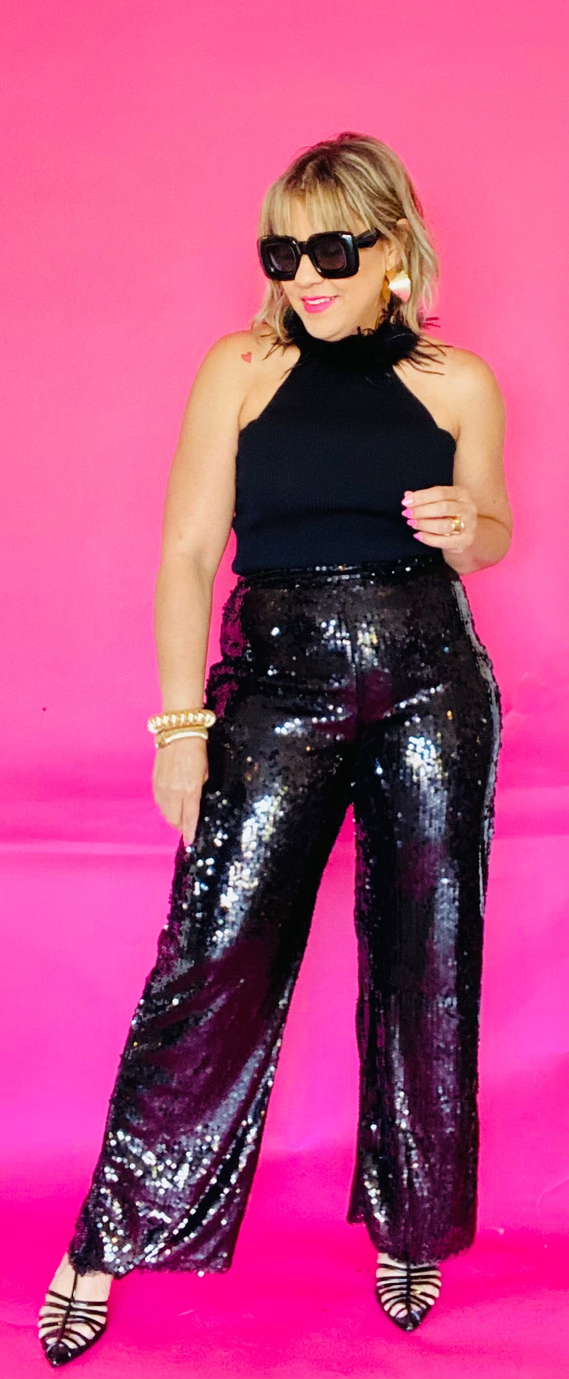 Black Julia sequins Pants