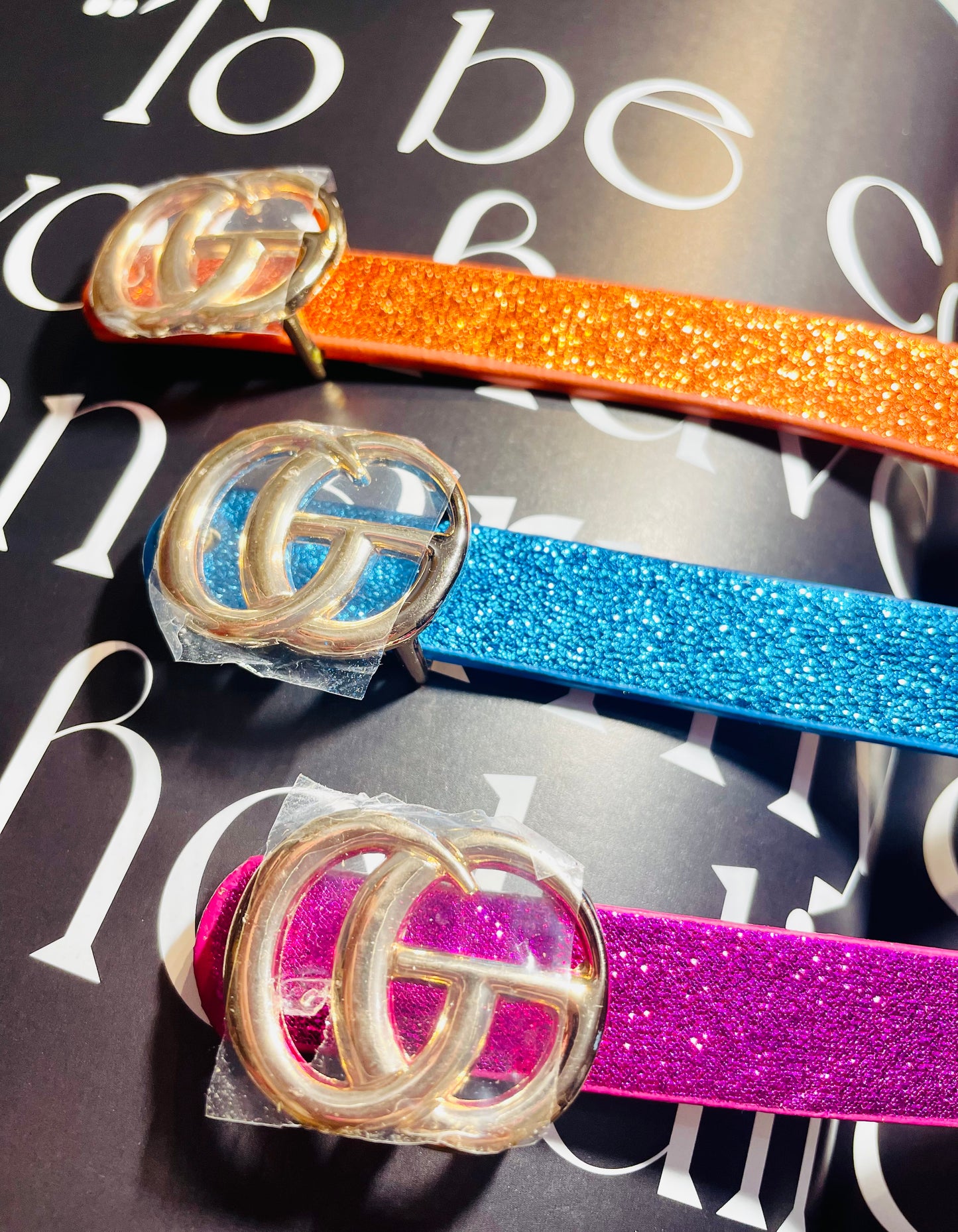 Glitter belt set