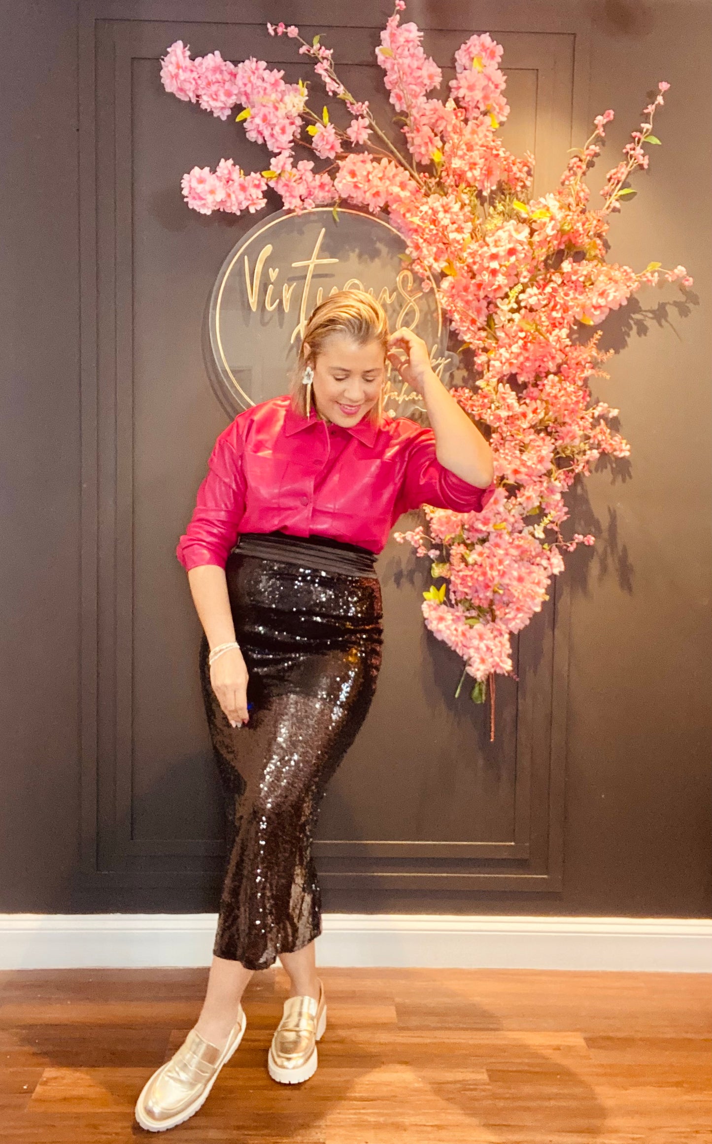 Sequin skirt set