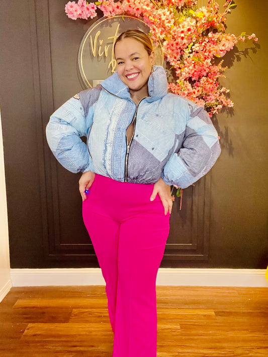 Half heart puff jacket