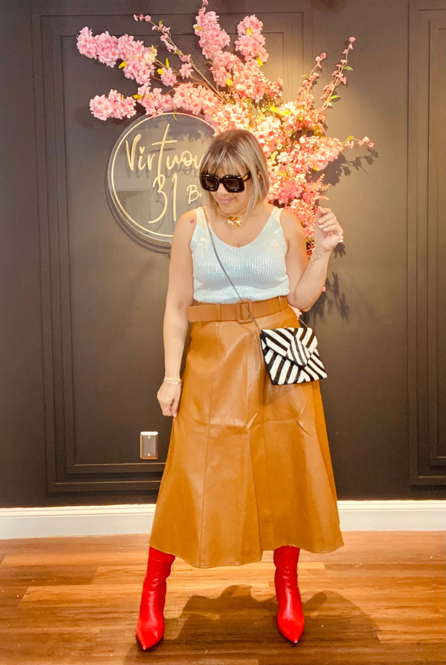 Ito leather skirt