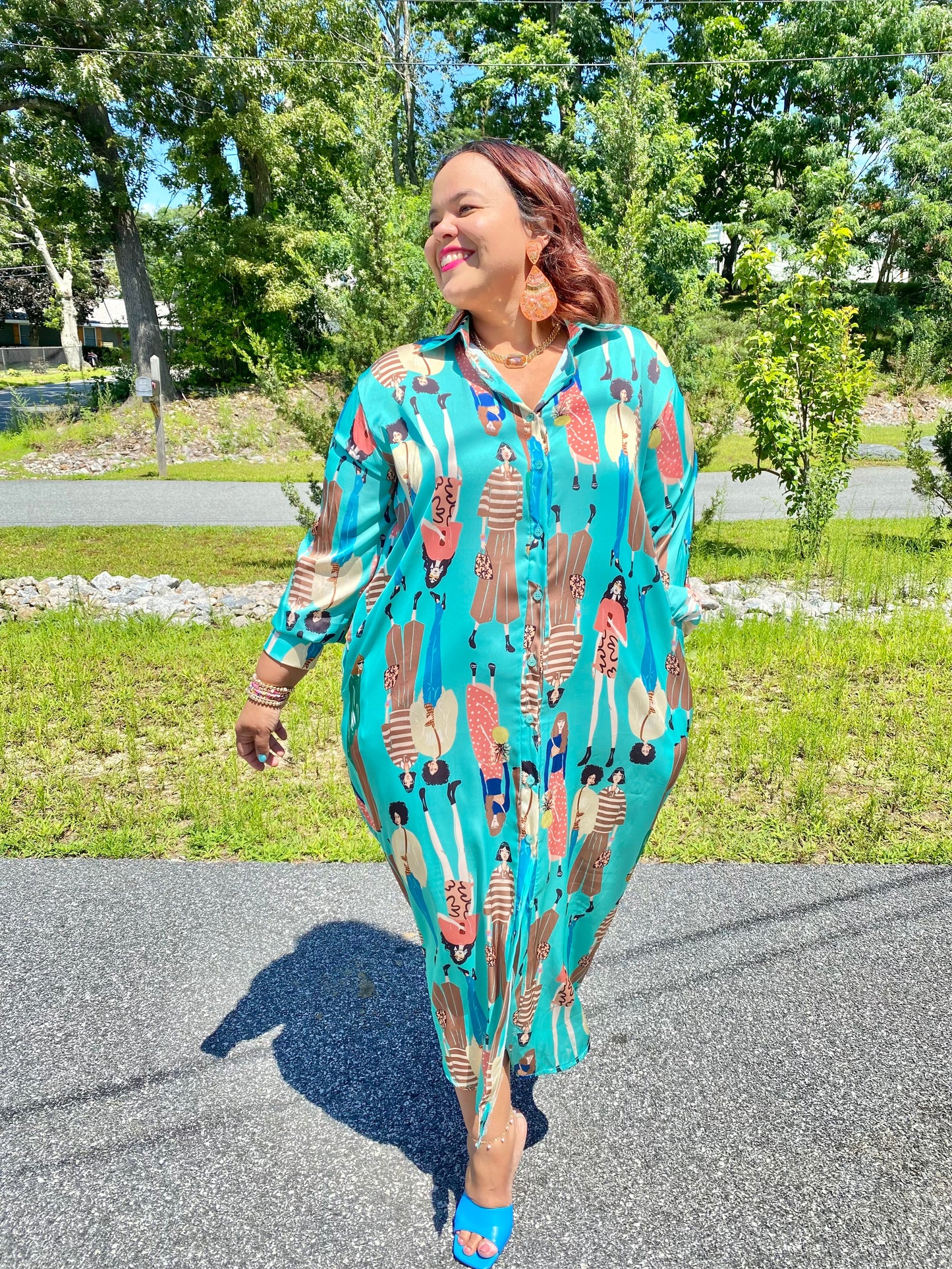 Satin women dress