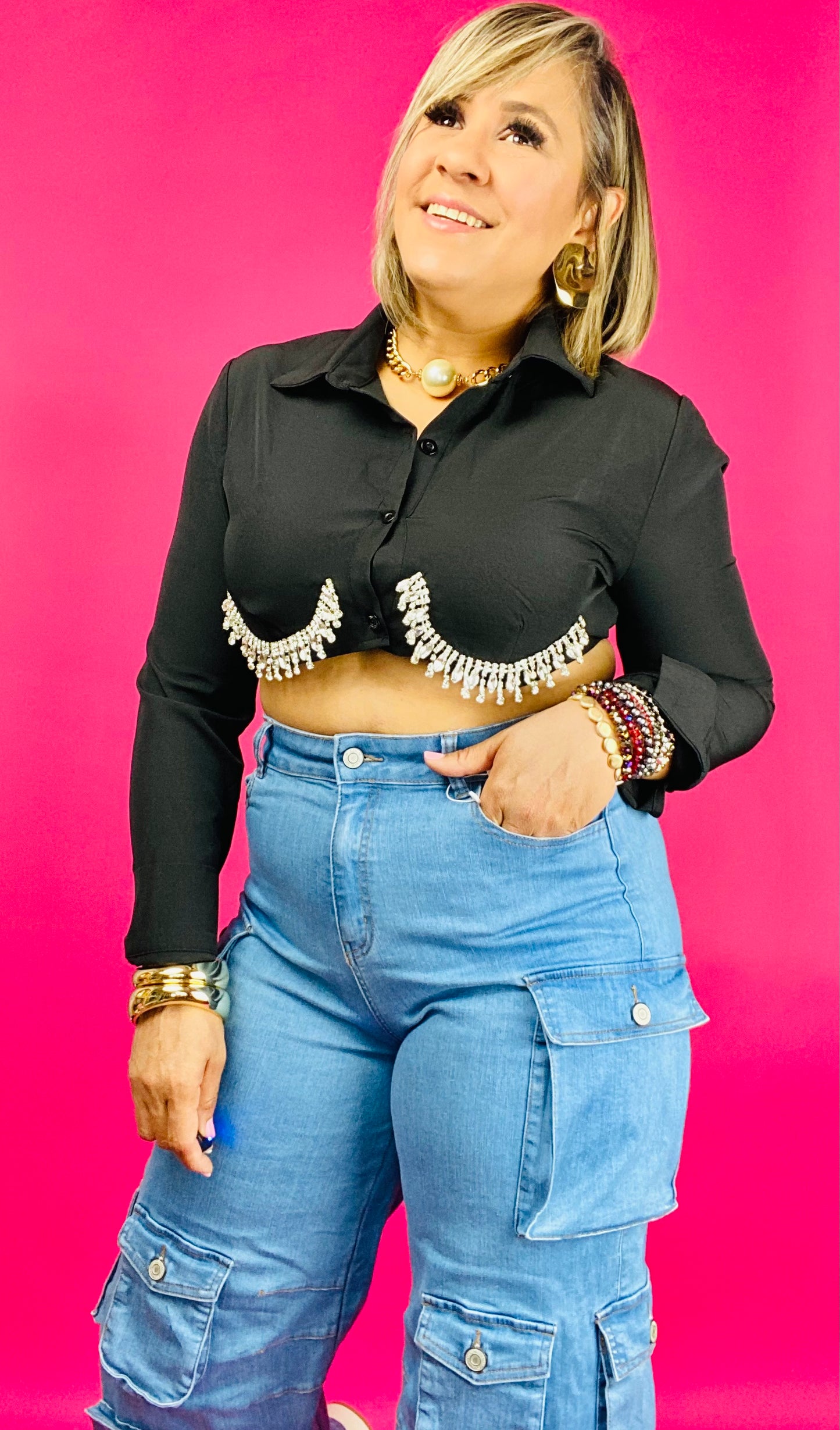 Lilu blouse crop top