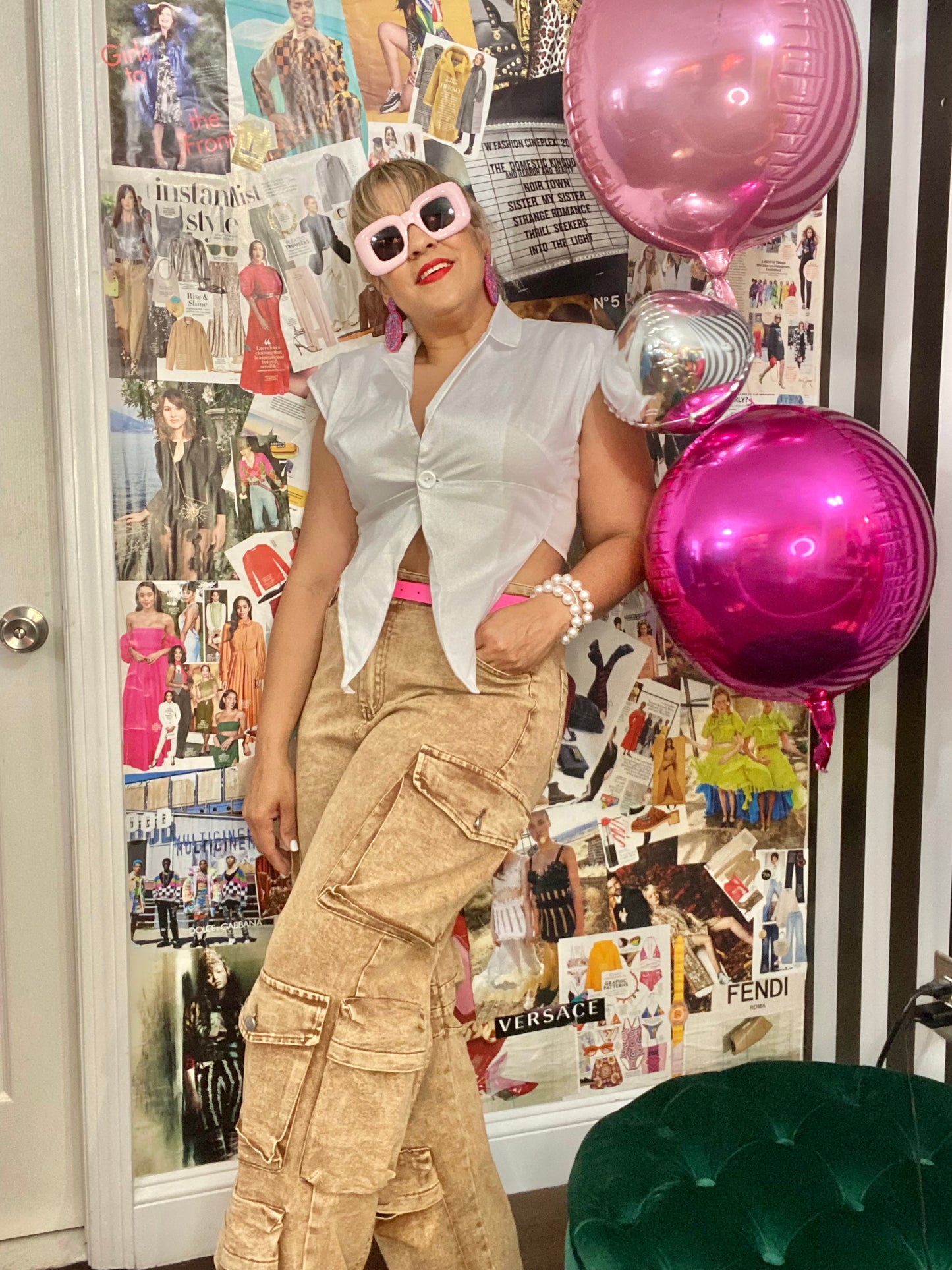Camel cargo pants