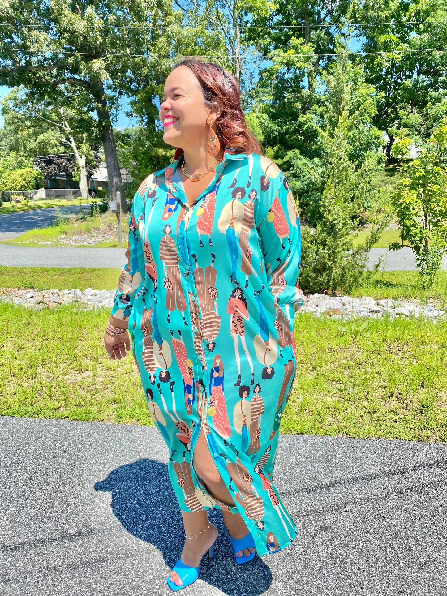 Satin women dress