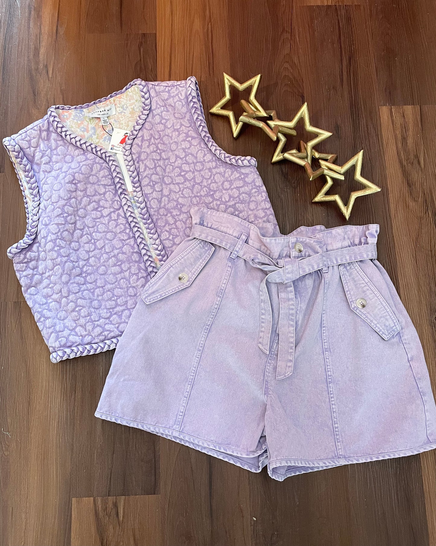 Lavander crop vest