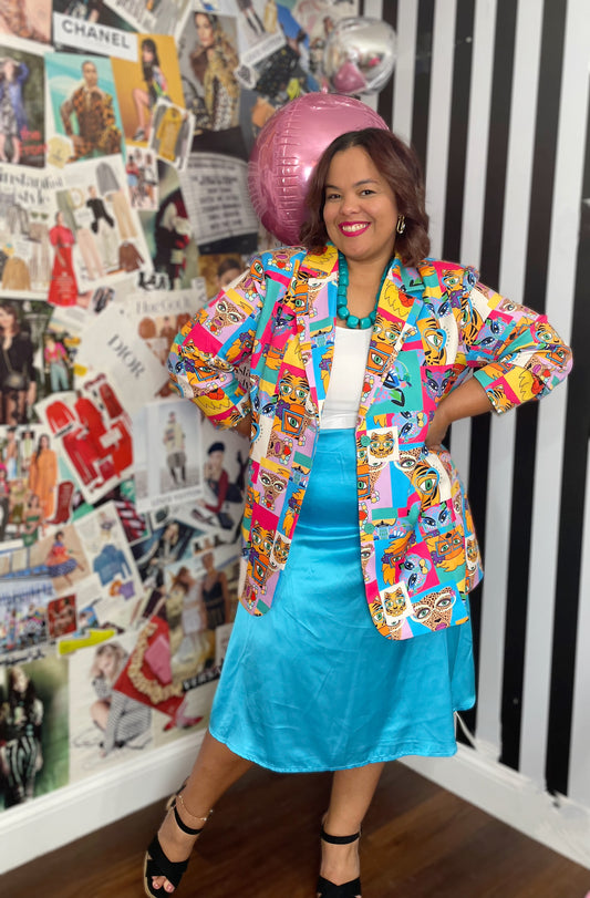 Color ful cheta blazer