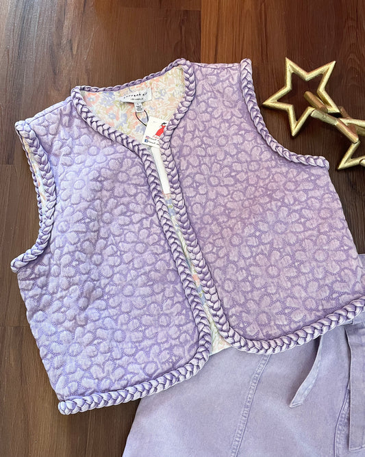 Lavander crop vest
