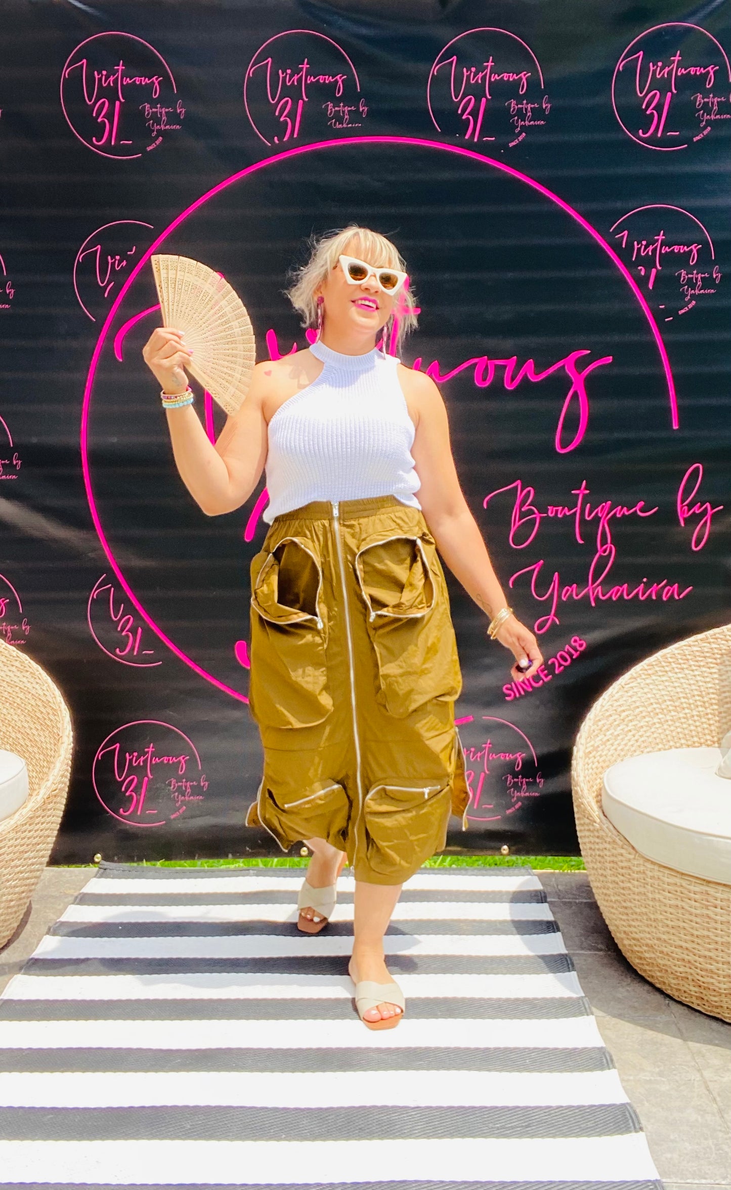 Cargo zipper skirt