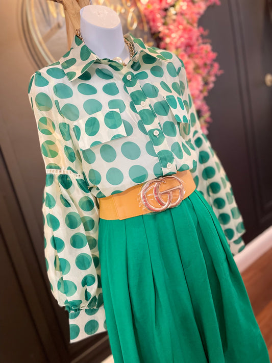 Ira polka dots blouse
