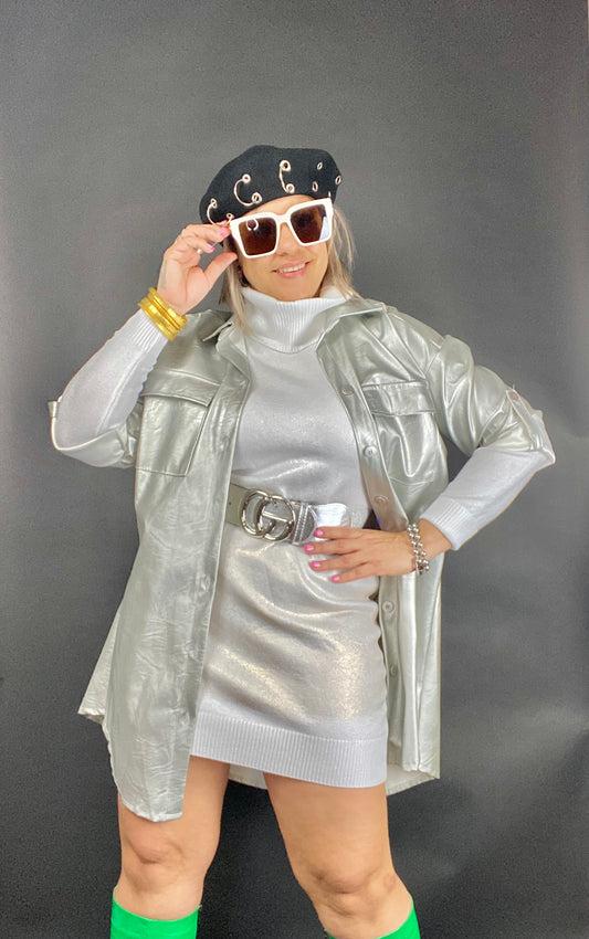 Metalic leather camisón