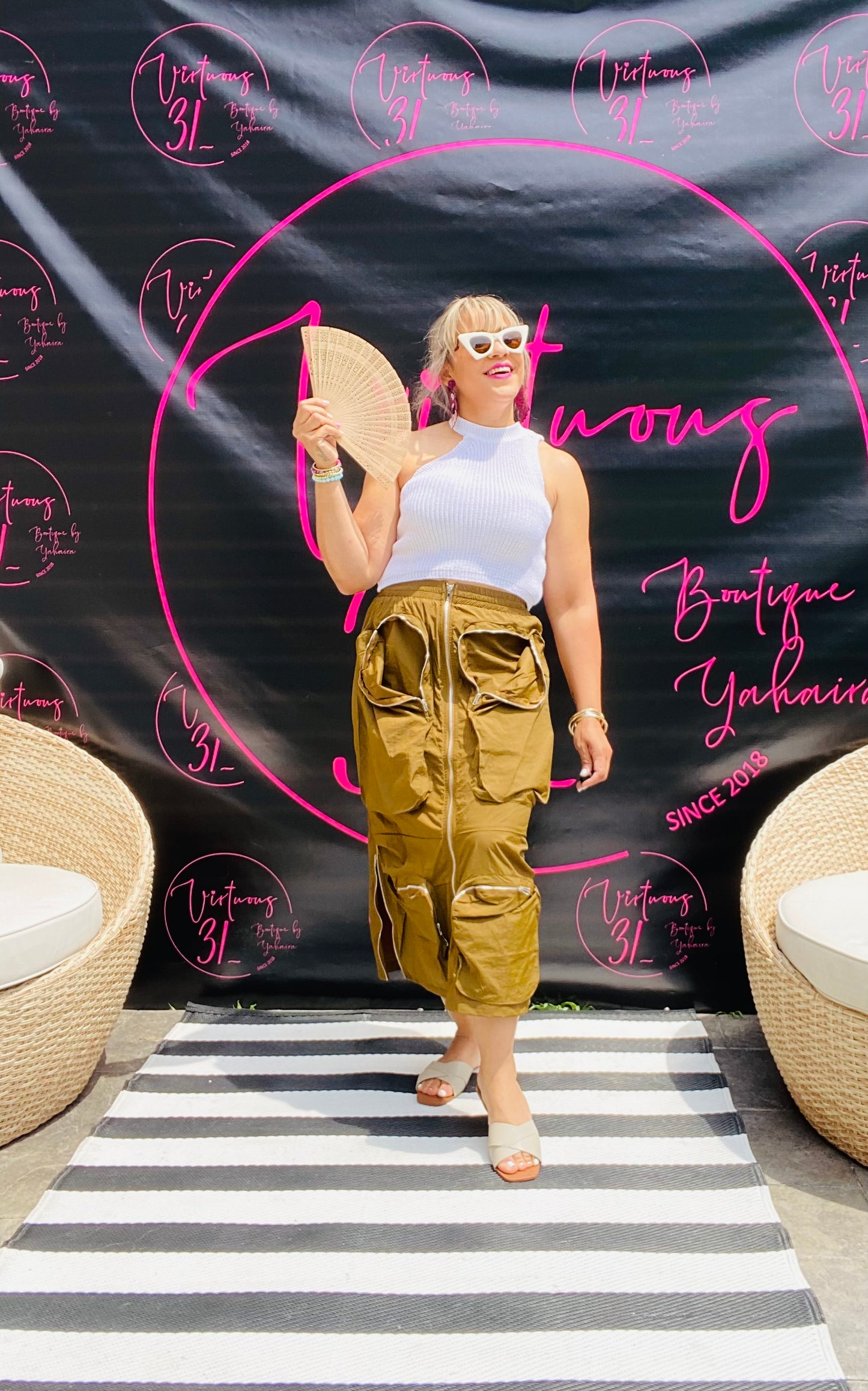 Cargo zipper skirt
