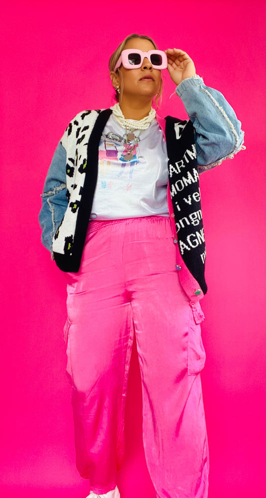 Silk joggers cargo pants