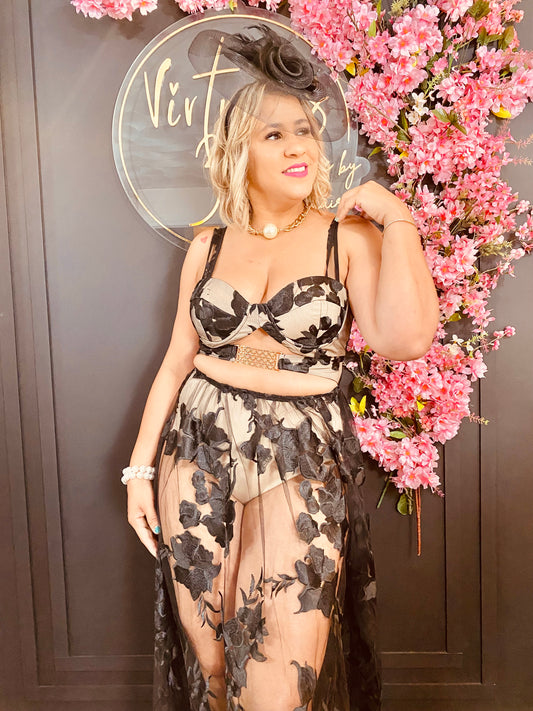 Lace mesh elegant dress