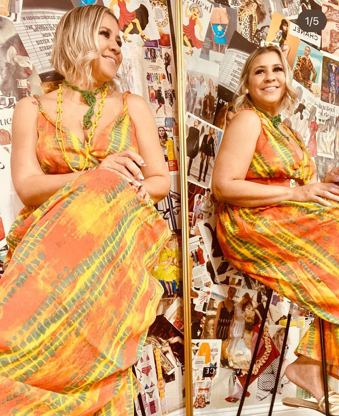 Rust maxi dress