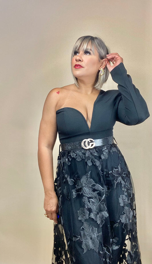 Lace flower jumpsuit