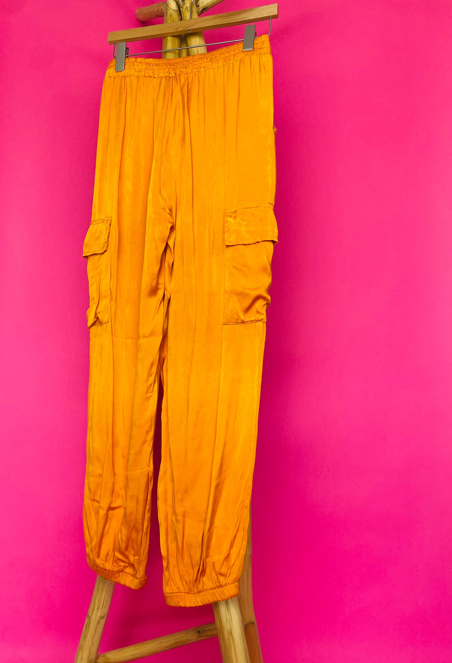 Silk joggers cargo pants