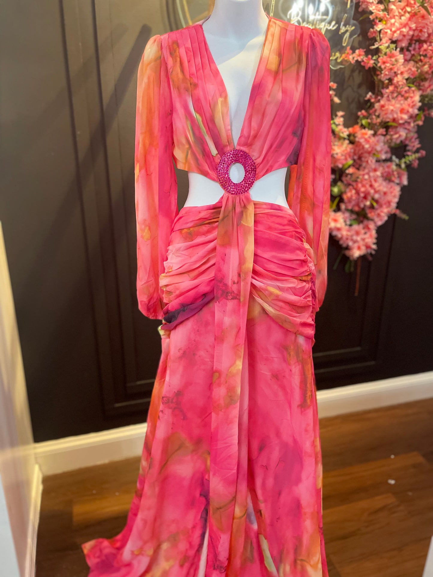 Azura Pink maxi dress