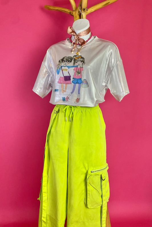 Best friends metallic t shirt