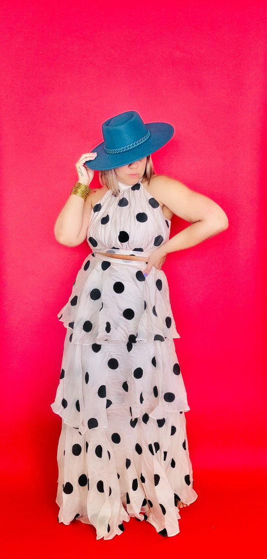 Polka dots maxi set