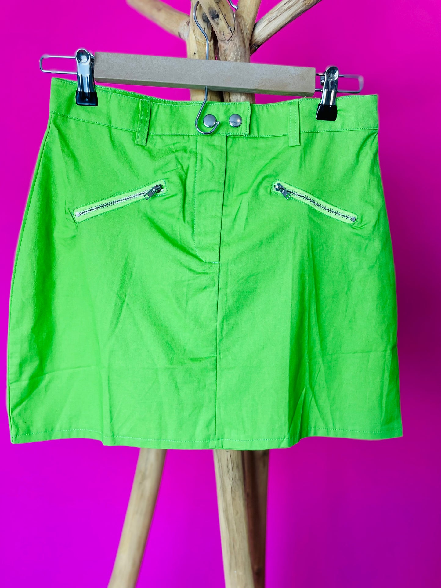 Neon mini skirt