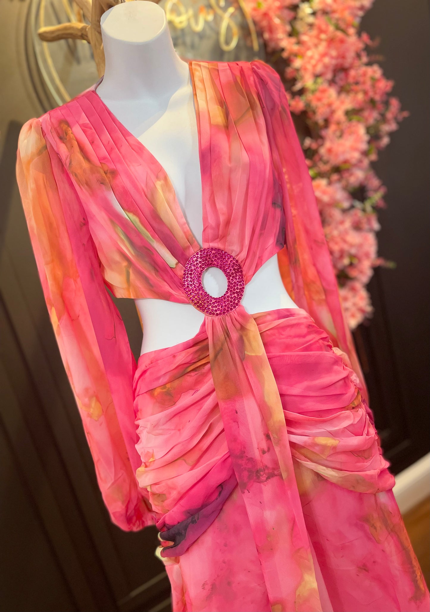 Azura Pink maxi dress