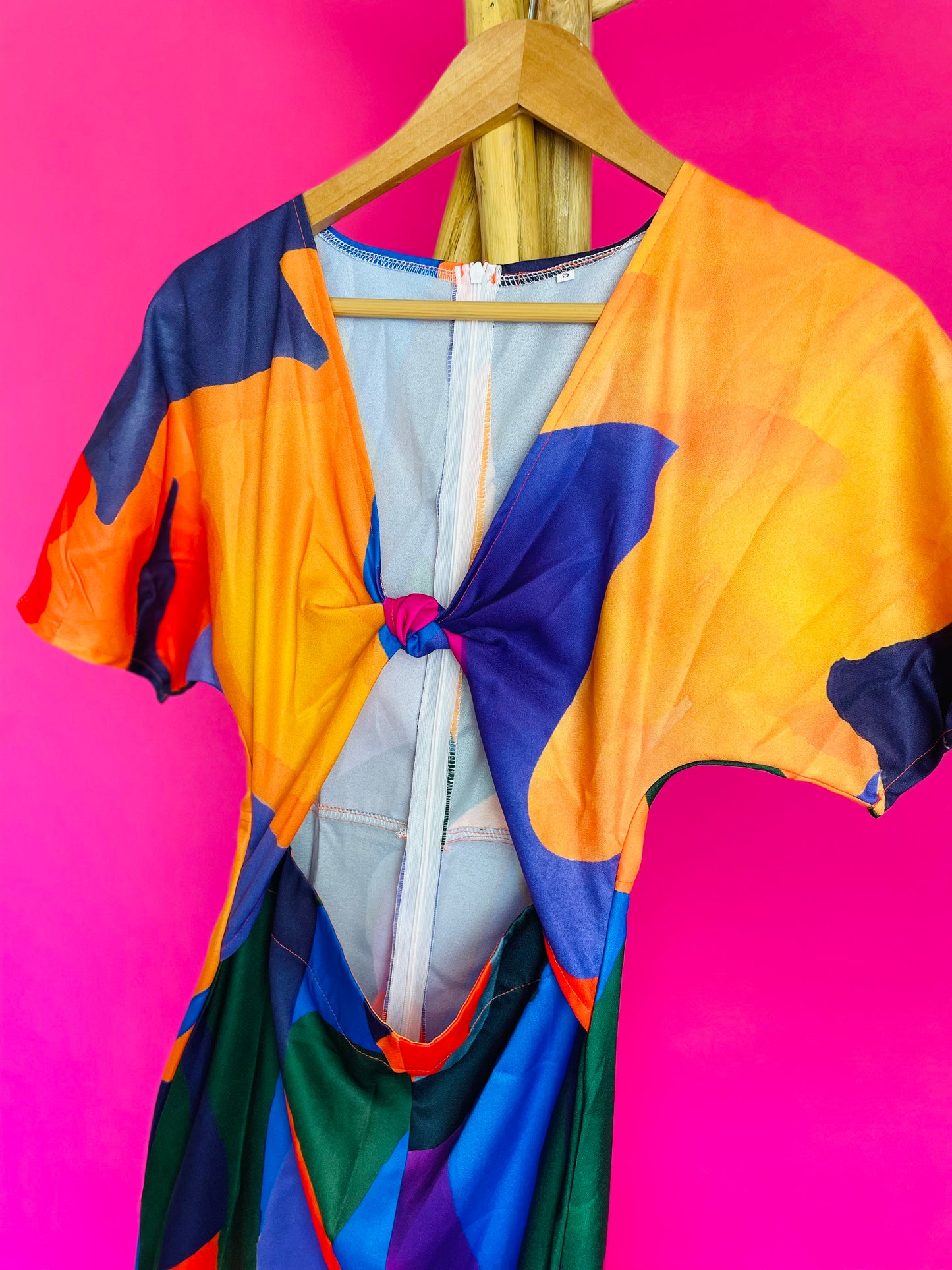 Cutout colorful dress