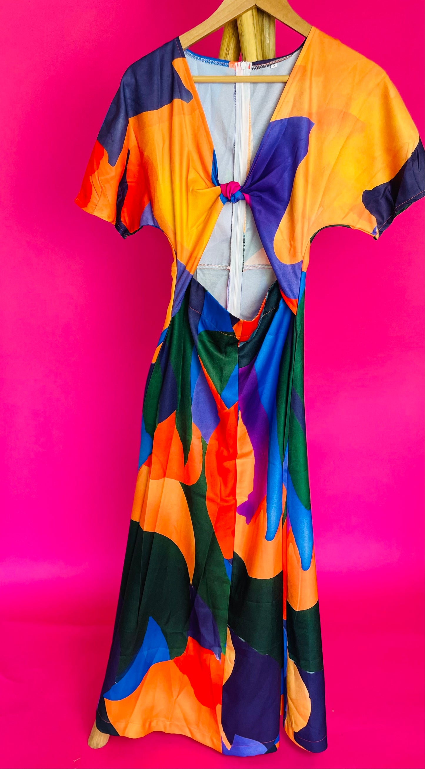 Cutout colorful dress