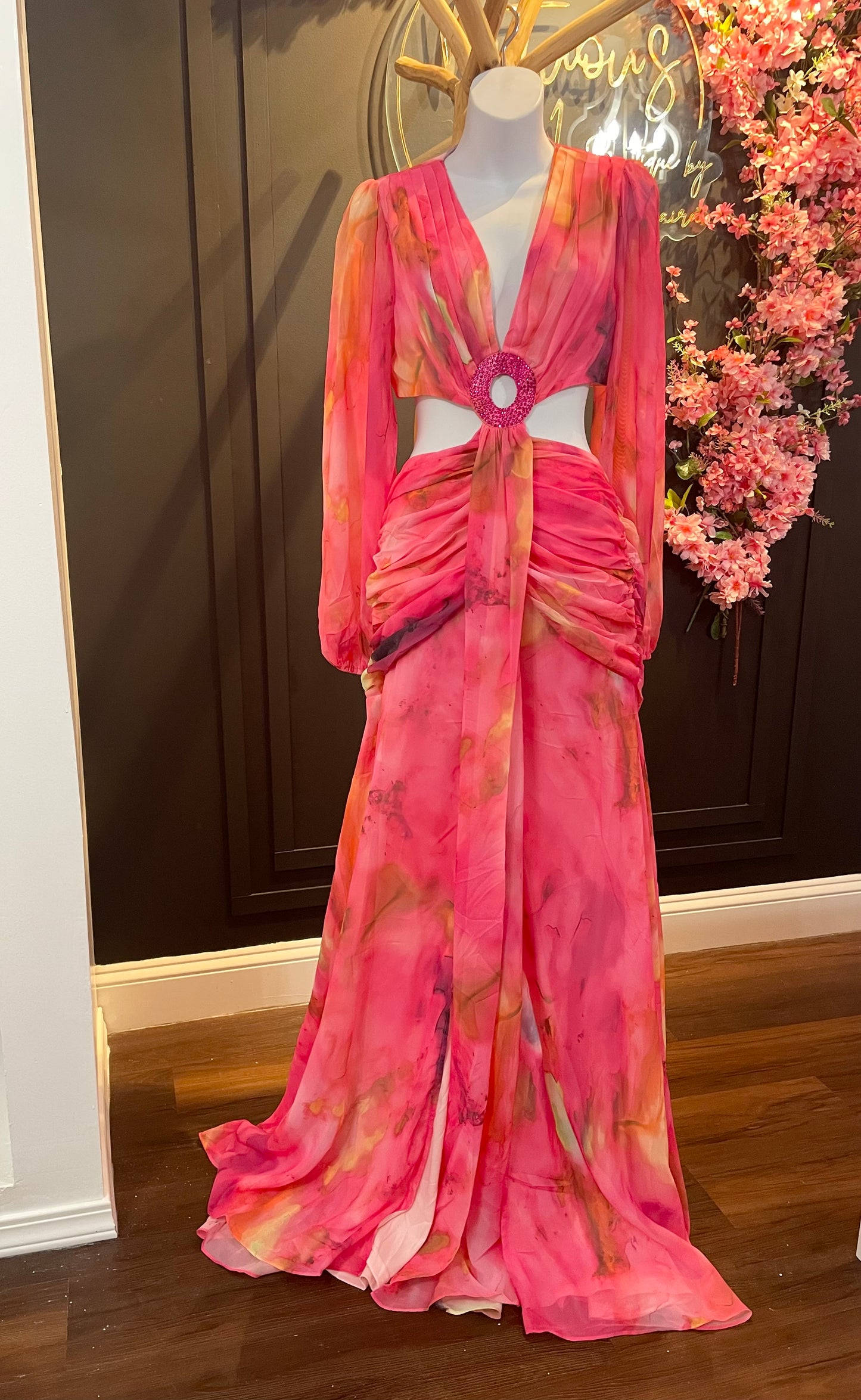 Azura Pink maxi dress